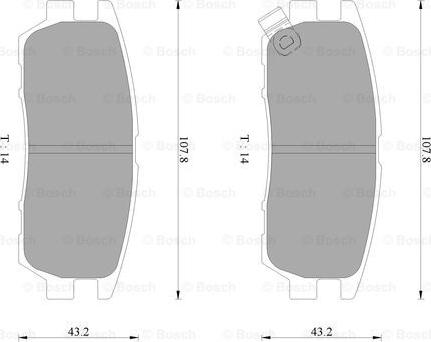 BOSCH 0 986 AB2 208 - Гальмівні колодки, дискові гальма avtolavka.club