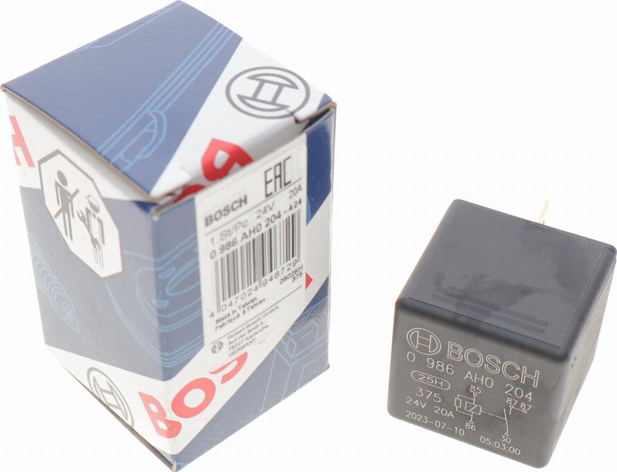 BOSCH 0 986 AH0 204 - Реле, робочий струм avtolavka.club