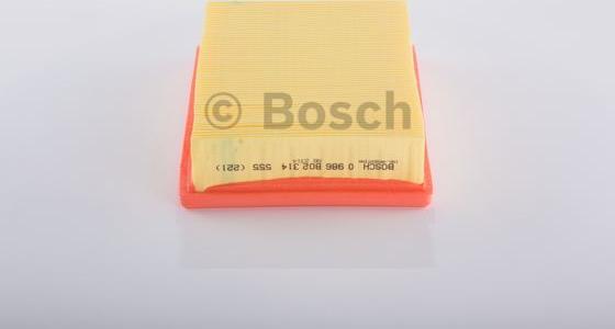 BOSCH 0 986 B02 314 - Повітряний фільтр avtolavka.club