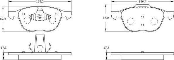 BOSCH 0 986 BB0 985 - Гальмівні колодки, дискові гальма avtolavka.club