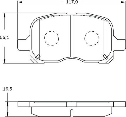 BOSCH 0 986 BB0 542 - Гальмівні колодки, дискові гальма avtolavka.club