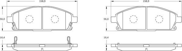 BOSCH 0 986 BB0 563 - Гальмівні колодки, дискові гальма avtolavka.club