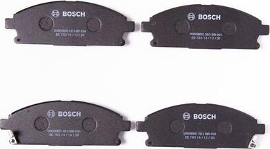 BOSCH 0 986 BB0 563 - Гальмівні колодки, дискові гальма avtolavka.club