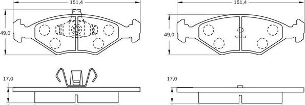 BOSCH 0 986 BB0 791 - Гальмівні колодки, дискові гальма avtolavka.club