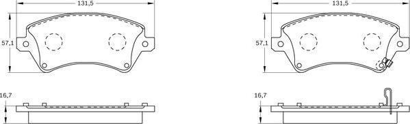 BOSCH 0 986 BB0 708 - Гальмівні колодки, дискові гальма avtolavka.club