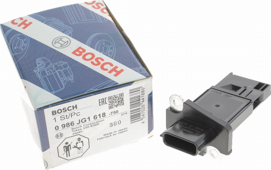 BOSCH 0 986 JG1 618 - Датчик потоку, маси повітря avtolavka.club