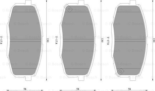 BOSCH 0 986 T11 080 - Гальмівні колодки, дискові гальма avtolavka.club
