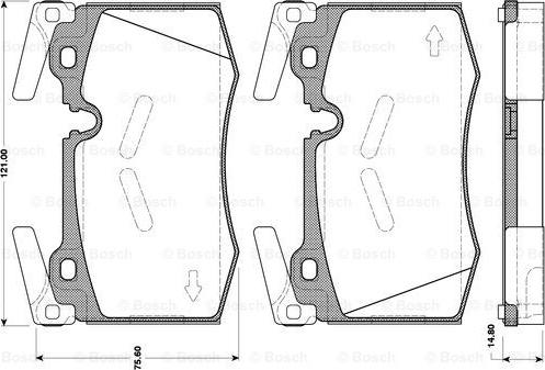 BOSCH 0 986 TB3 090 - Гальмівні колодки, дискові гальма avtolavka.club