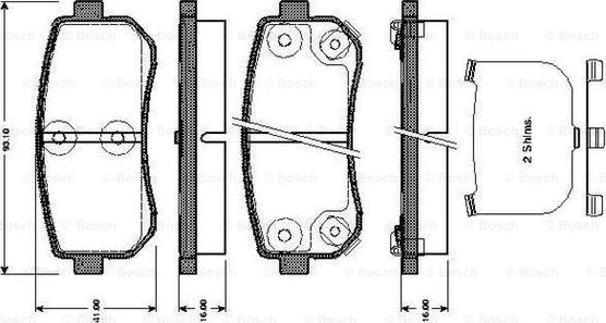 BOSCH 0 986 TB3 044 - Гальмівні колодки, дискові гальма avtolavka.club