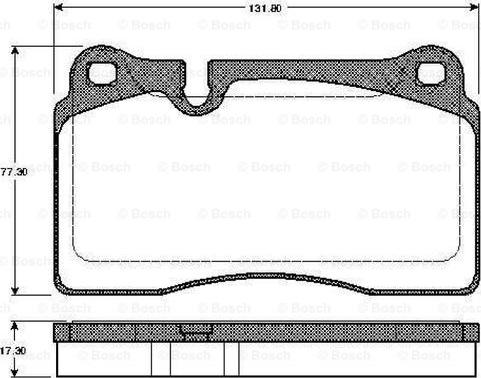 BOSCH 0 986 TB3 046 - Гальмівні колодки, дискові гальма avtolavka.club