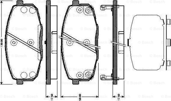 BOSCH 0 986 TB3 041 - Гальмівні колодки, дискові гальма avtolavka.club