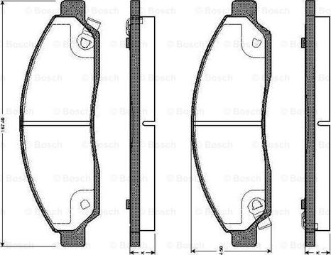 BOSCH 0 986 TB3 042 - Гальмівні колодки, дискові гальма avtolavka.club