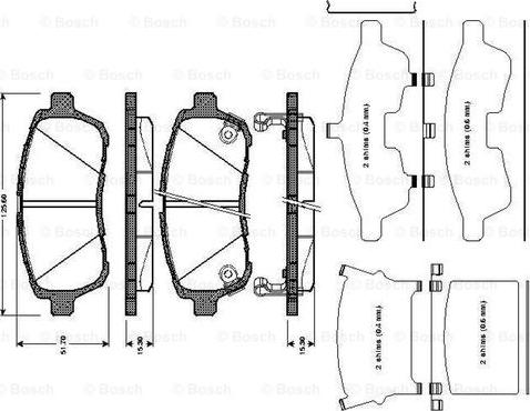 BOSCH 0 986 TB3 010 - Гальмівні колодки, дискові гальма avtolavka.club