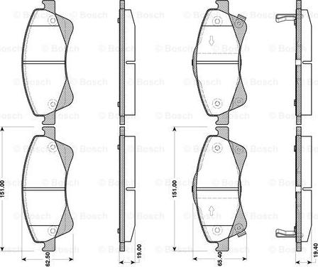 BOSCH 0 986 TB3 086 - Гальмівні колодки, дискові гальма avtolavka.club