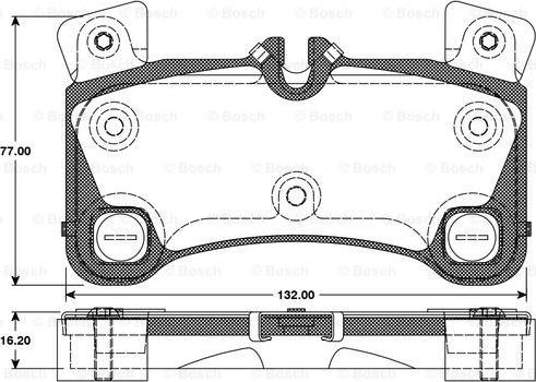 BOSCH 0 986 TB3 088 - Гальмівні колодки, дискові гальма avtolavka.club