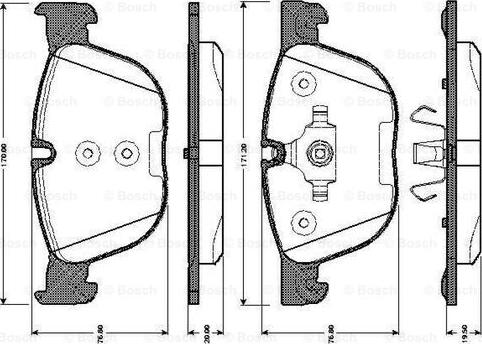 BOSCH 0 986 TB3 035 - Гальмівні колодки, дискові гальма avtolavka.club