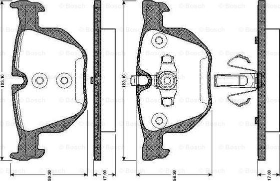 BOSCH 0 986 TB3 024 - Гальмівні колодки, дискові гальма avtolavka.club