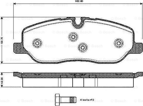 BOSCH 0 986 TB3 022 - Гальмівні колодки, дискові гальма avtolavka.club