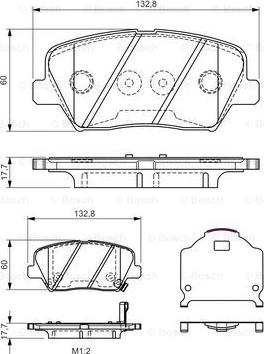 BOSCH 0 986 TB3 190 - Гальмівні колодки, дискові гальма avtolavka.club