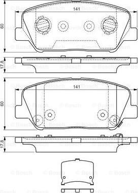 BOSCH 0 986 TB3 198 - Гальмівні колодки, дискові гальма avtolavka.club