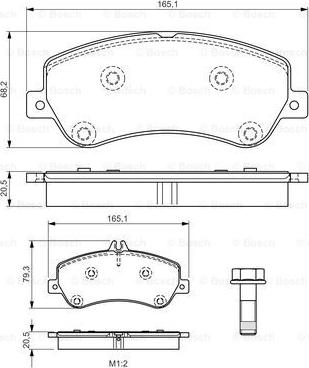 BOSCH 0 986 TB3 193 - Гальмівні колодки, дискові гальма avtolavka.club