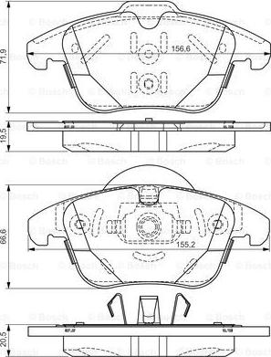 BOSCH 0 986 TB3 192 - Гальмівні колодки, дискові гальма avtolavka.club