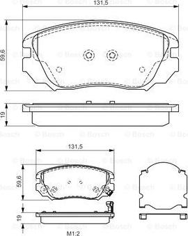 BOSCH 0 986 TB3 168 - Гальмівні колодки, дискові гальма avtolavka.club