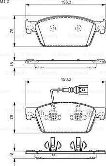 BOSCH 0 986 TB3 163 - Гальмівні колодки, дискові гальма avtolavka.club