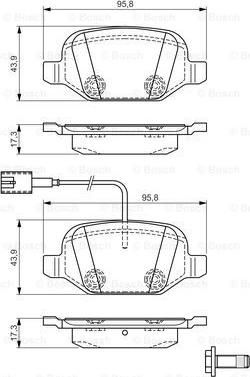 BOSCH 0 986 TB3 162 - Гальмівні колодки, дискові гальма avtolavka.club