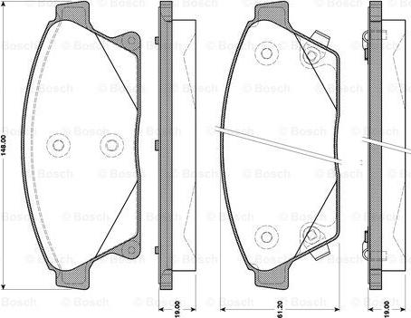 BOSCH 0 986 TB3 103 - Гальмівні колодки, дискові гальма avtolavka.club