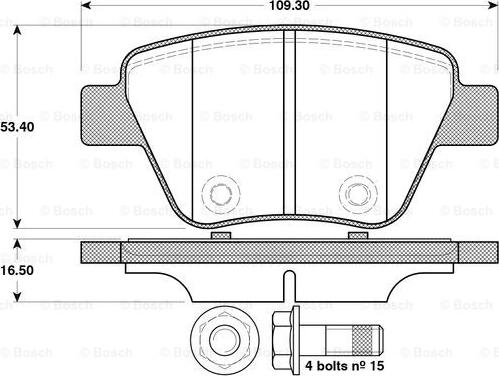 BOSCH 0 986 TB3 114 - Гальмівні колодки, дискові гальма avtolavka.club