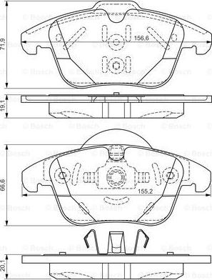 BOSCH 0 986 TB3 184 - Гальмівні колодки, дискові гальма avtolavka.club