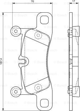 BOSCH 0 986 TB3 186 - Гальмівні колодки, дискові гальма avtolavka.club