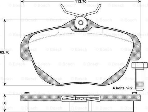 BOSCH 0 986 TB3 131 - Гальмівні колодки, дискові гальма avtolavka.club