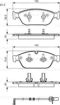 BOSCH 0 986 TB3 178 - Гальмівні колодки, дискові гальма avtolavka.club