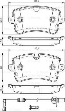 BOSCH 0 986 TB3 177 - Гальмівні колодки, дискові гальма avtolavka.club