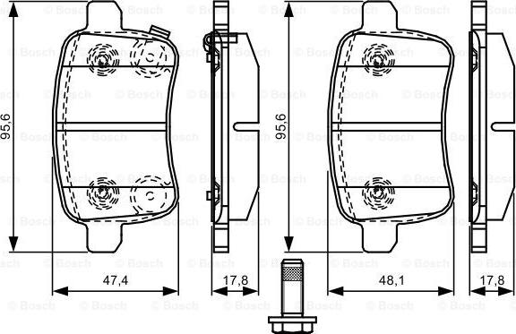 BOSCH 0 986 TB3 200 - Гальмівні колодки, дискові гальма avtolavka.club