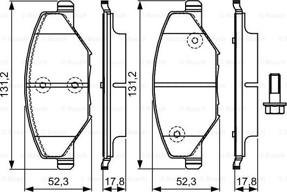 BOSCH 0 986 TB3 220 - Гальмівні колодки, дискові гальма avtolavka.club