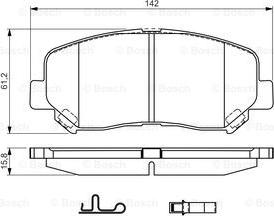 BOSCH 0 986 TB3 222 - Гальмівні колодки, дискові гальма avtolavka.club