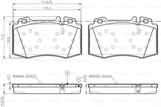 BOSCH 0 986 TB2 958 - Гальмівні колодки, дискові гальма avtolavka.club