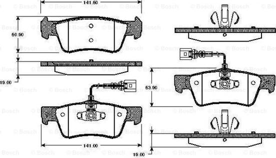 BOSCH 0 986 TB2 968 - Гальмівні колодки, дискові гальма avtolavka.club