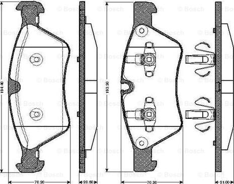 BOSCH 0 986 TB2 928 - Гальмівні колодки, дискові гальма avtolavka.club