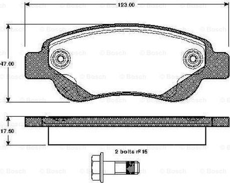 BOSCH 0 986 TB2 927 - Гальмівні колодки, дискові гальма avtolavka.club