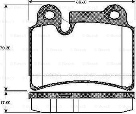 BOSCH 0 986 TB2 979 - Гальмівні колодки, дискові гальма avtolavka.club