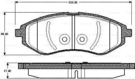 BOSCH 0 986 TB2 447 - Гальмівні колодки, дискові гальма avtolavka.club