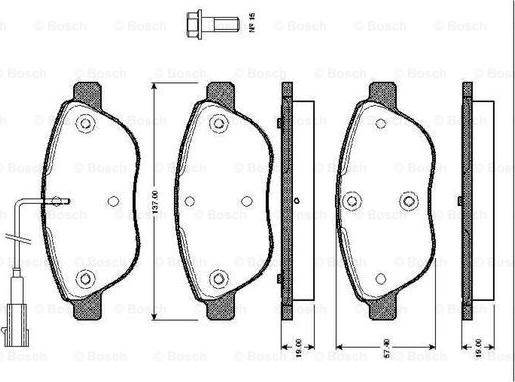 BOSCH 0 986 TB2 415 - Гальмівні колодки, дискові гальма avtolavka.club