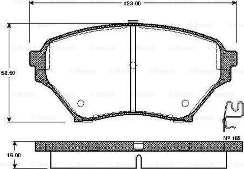 BOSCH 0 986 TB2 412 - Гальмівні колодки, дискові гальма avtolavka.club