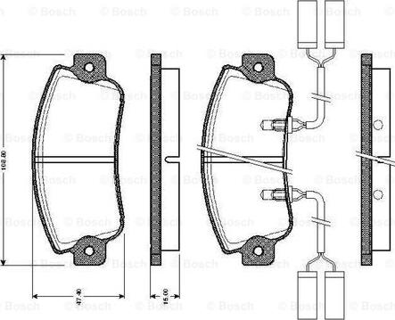 BOSCH 0 986 TB2 480 - Гальмівні колодки, дискові гальма avtolavka.club