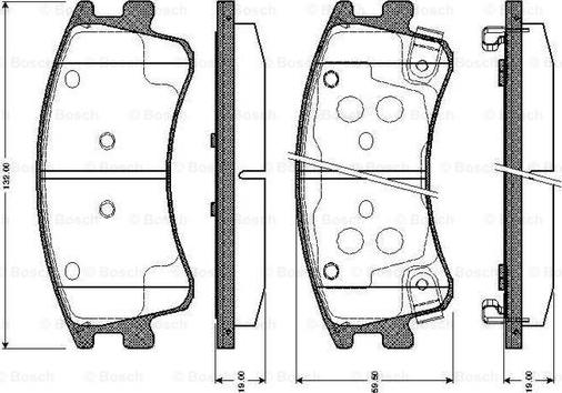 BOSCH 0 986 TB2 437 - Гальмівні колодки, дискові гальма avtolavka.club