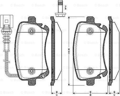 BOSCH 0 986 TB2 426 - Гальмівні колодки, дискові гальма avtolavka.club